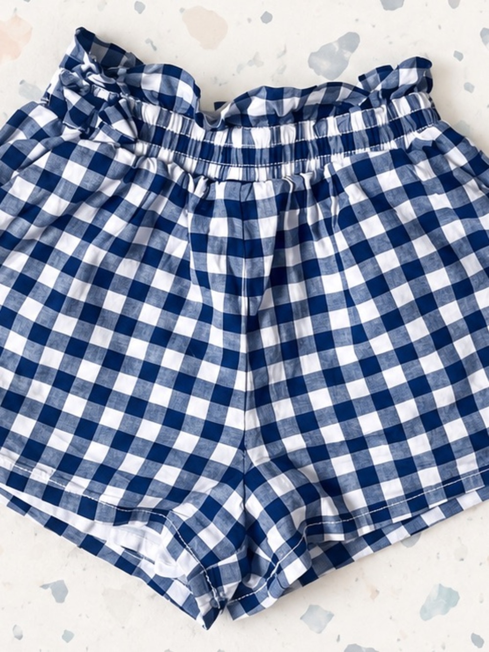 Janie and Jack Black and White Gingham Toddler Girl's Shorts - 18 to 24 Months - Picture 2 of 8